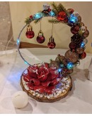Centrotavola portacandela per natale con led